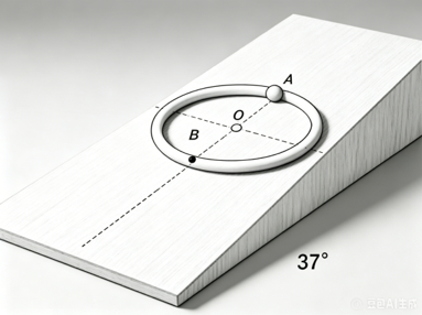斜面圆周运动示意图